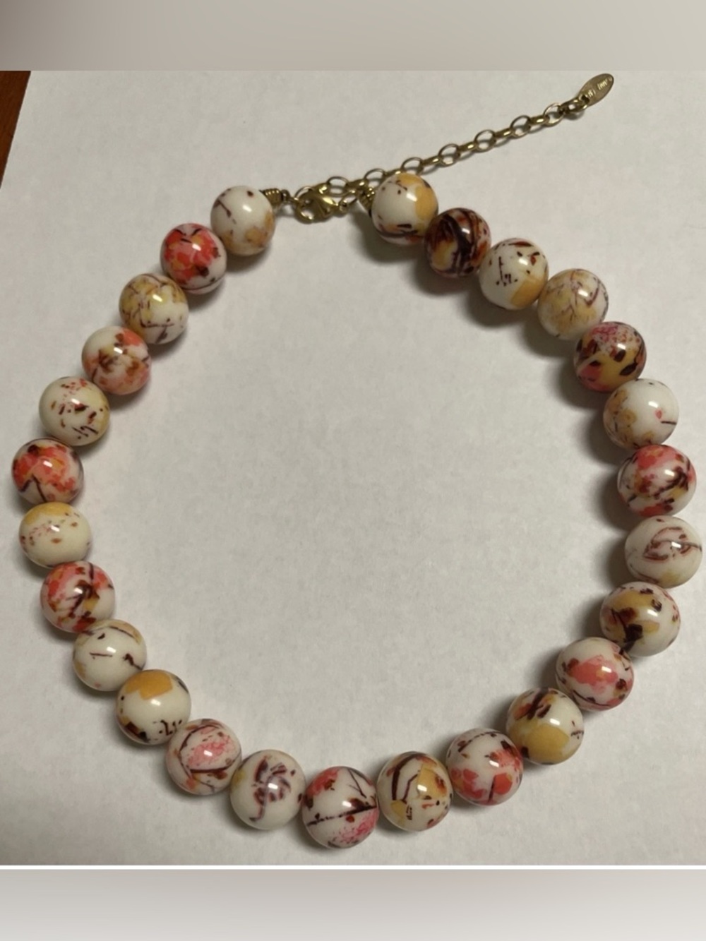 Vera Neumann MMA. CN, Speckled Bead Statement Necklace multicolor Very RARE